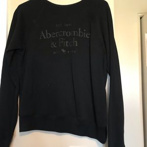 Black Abercrombie Crew Neck Sweatshirt